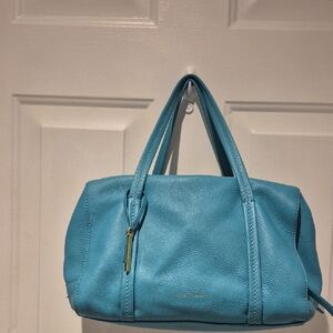 Vera Bradley Mallory Turquoise Leather Handbag